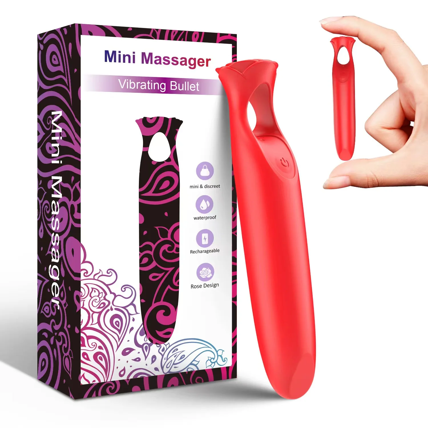 New York  Rose Bullet Lipstick Double vibrator Female Waterproof Silicone Couple Wholesale Sex Toys Orgasm Massage