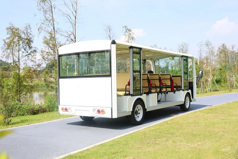 New Design Professional 23 Seater Electric City Sightseeing Bus with Door Scenic Area Longer Range Sightseeing Bus