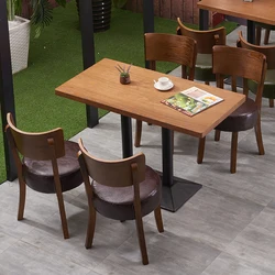 Louis Fashion Cafe Bar Furniture Sets Table and Chair Combination Dessert Shop Milk Tea Shop Theme Western Restaurant Hotel