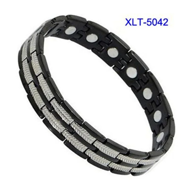 Bio Neodymium Magnetic Energy Bracelet for Men Unisex Gold Plated Stainless Steel Zircon Healthy Jewelry Gifts Weddings Parties