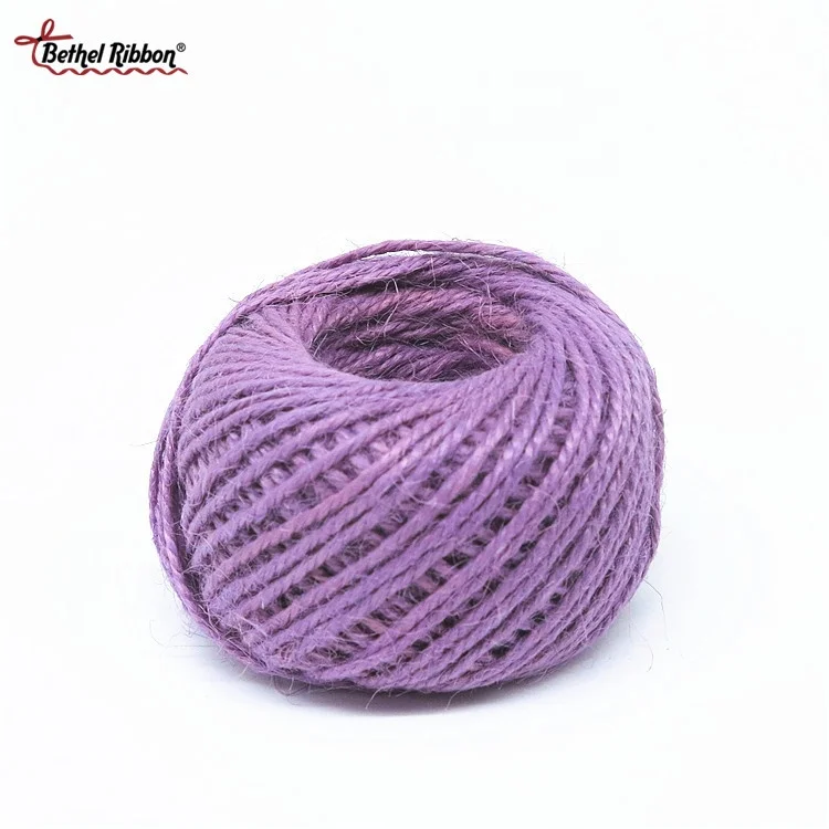 High quality  2mm hemp cord colored jute rope for diy craft