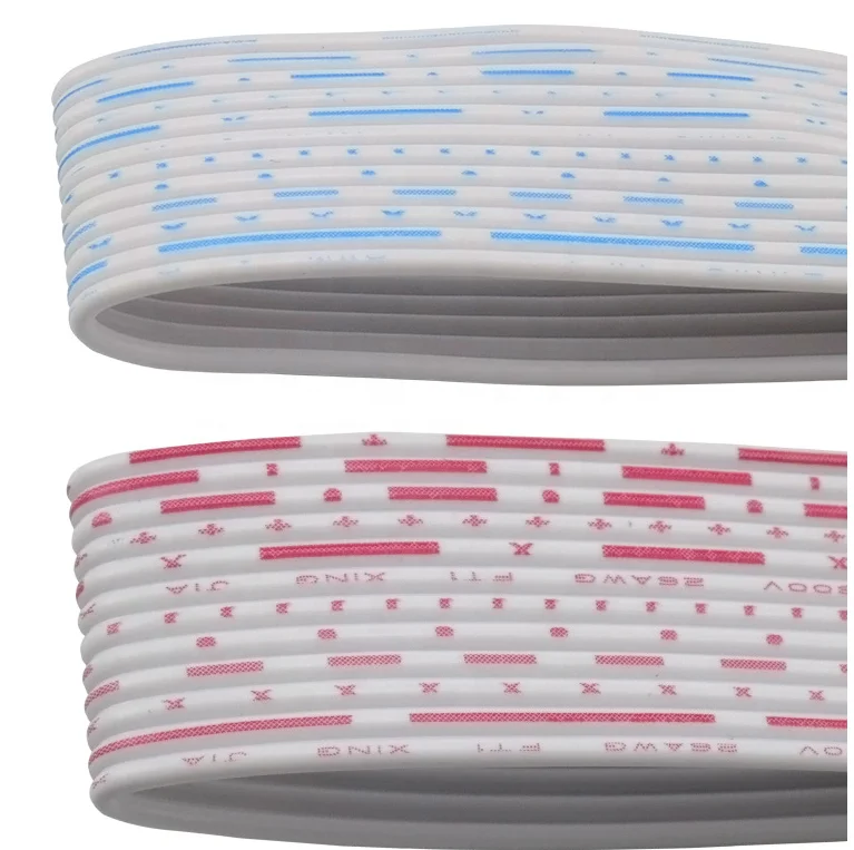 Customized Pitch 0.635mm/1.0mm/1.25mm/2.54mm FFC color Ribbon Cable