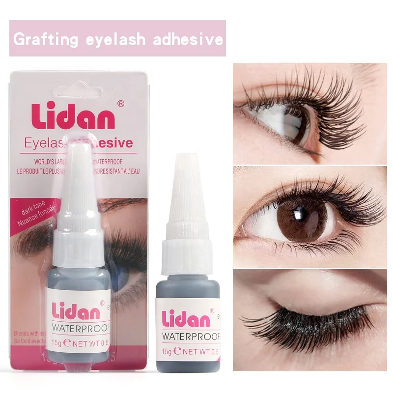 Lidan Fast-Drying Glue For Grafting False Eyelashes 15g Eyelash Rubber Emulsion Adhesive Natural Ingredients Eyelash Beauty Tool