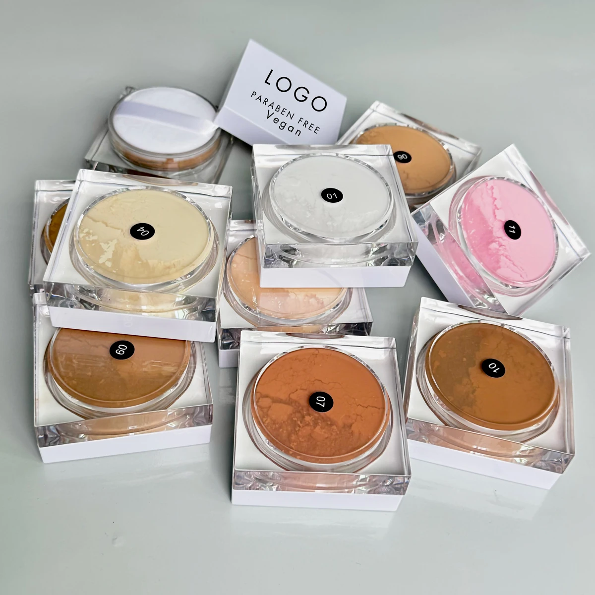Talc Free High Quality Low Price Waterproof OIL-CONTROL Private Label Vegan Face Powder Makeup Setting Loose Powder