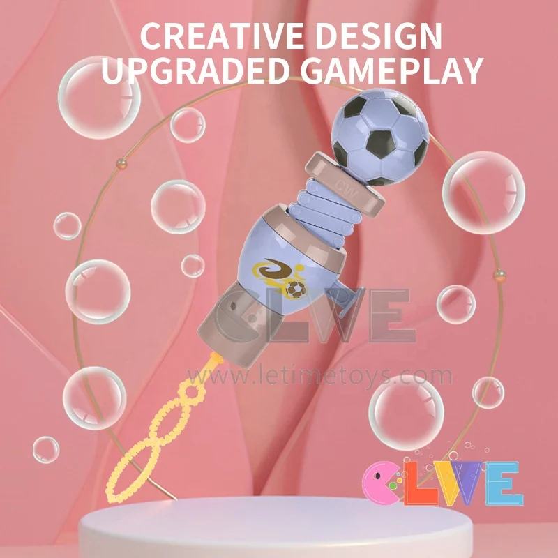 KIDSMANIA novelty football soccer Telescopic Spring Manipulator Toy  Parent-children interactive sport bubble wand