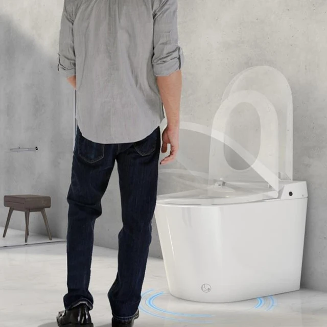 floor mounted smart toilet auto flush toilet seat covers disposable waterproof cupc  massage  bidet for smart toilet