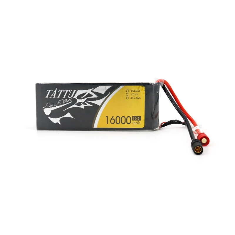 Распылительный аккумулятор GREPOW TATTU 16000 мАч для дрона, софтбокс LiPo 22,2 в 1830 Втч 6S1P 15C 16000 г, аккумулятор Tattu