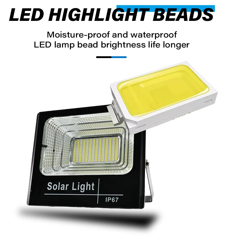 High Quality Fence Light Outdoor Remote Control IP65 Waterproof Led Solar Flood Light For Garden