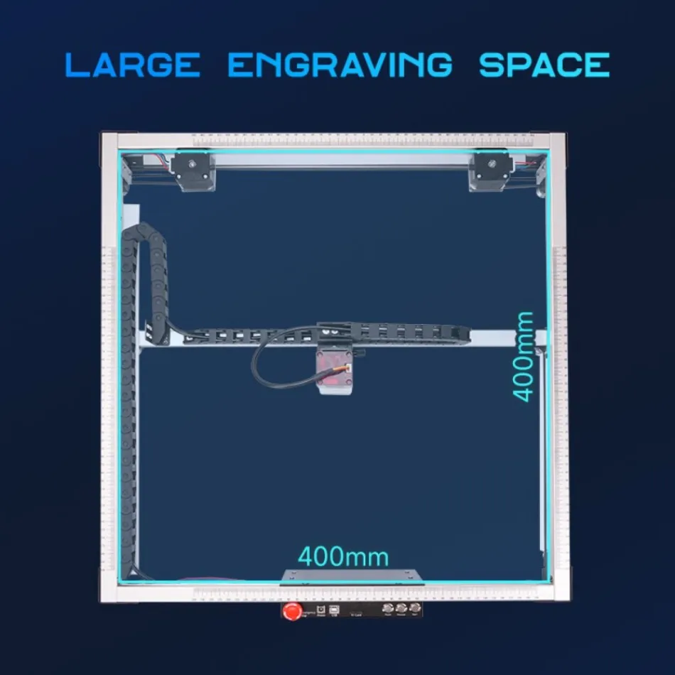 LUNYEE 5.5W/10W Durable 4040pro Laser Engraving Machine with Two-axis for Acrylic and Wood Carving and Cutting