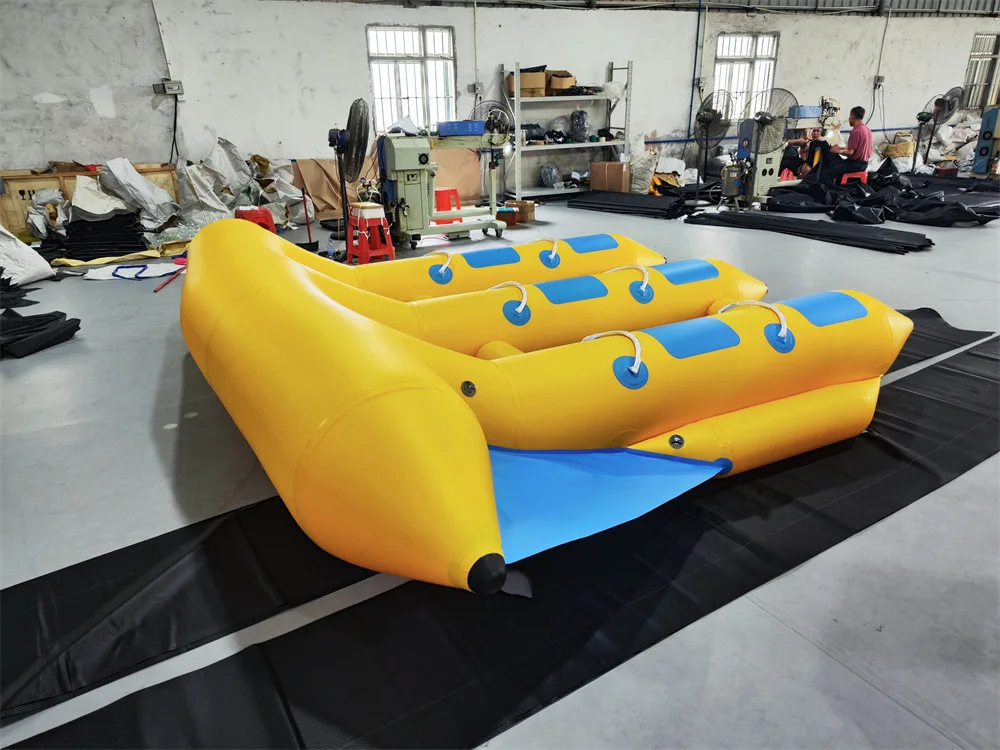 Manufacturer supplier Inflatable Banana Boat Inflatable Flying Fish With Foot Areas Inflatable Flyfish Boat For Sale