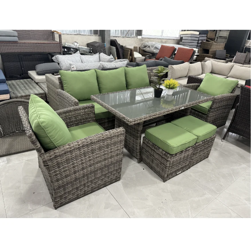 Прямые продажи с завода круглый обеденный стол и стулья набор по специальной цене водонепроницаемый солнцезащитный комбинированный диван