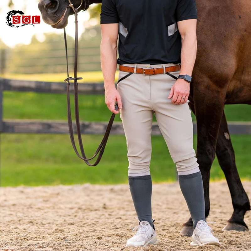 SGL Custom logo horse riding pants man equestrian clothing breeches man horse riding equestrian breeches pants