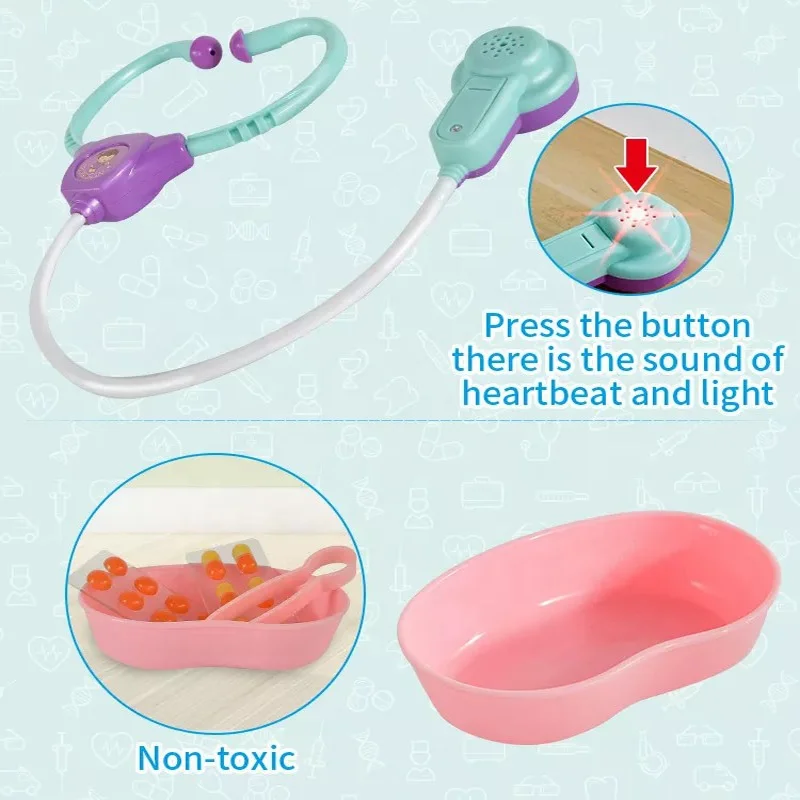 Ly Role Pretend Play Toys Doctor Set For Kids Eighth Doctor Kits Toys Suitcase Pet Spielzeug Doctor Toys