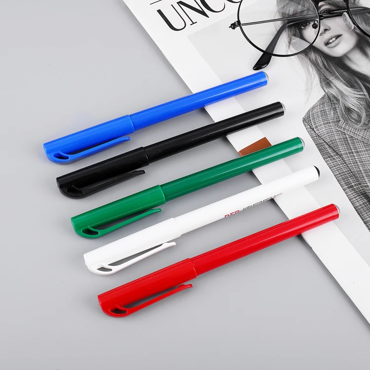 Promotional cheap white Javelin Style Dart plastic Ballpoint Pen with custom logo