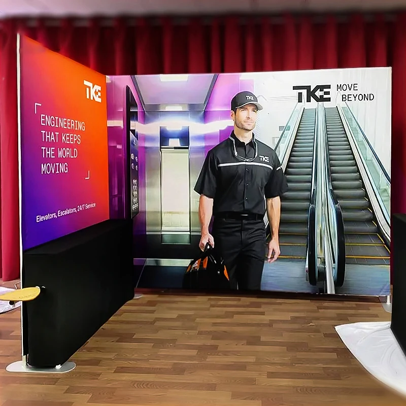 Custom Printing Size Tension Fabric Cover Pillow case Backdrop Large Backdrop Display Banner Stand