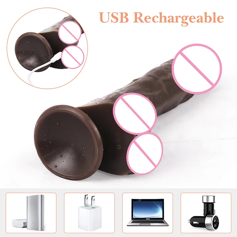 Best Selling Black Female Sex Dildo New Electric Telescopic Vibrating Big Penis for Women Made of Liquid Silicone