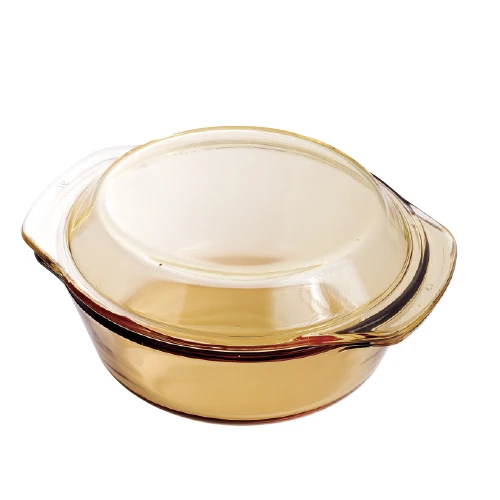 Heat Resistant   Glass Casseroles transparent microwave glass casserole with glass lid