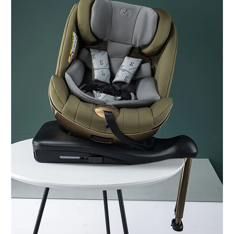 ECE R129 ISIZE 4E group 0123 Europe standard 360 degree rotation reclining kids baby car seat with adjustable headrest