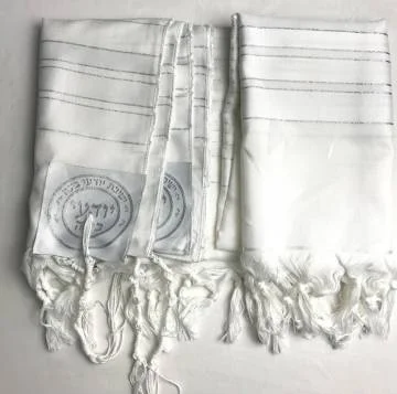 Wholesale Custom Logo Design Big Size Religious Gift White Color Talit Jewish Prayer Shawl