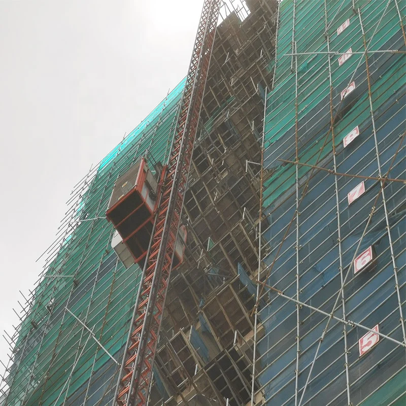 2-тонный строительный подъемник, одиночная клетка пассажирского подъемника