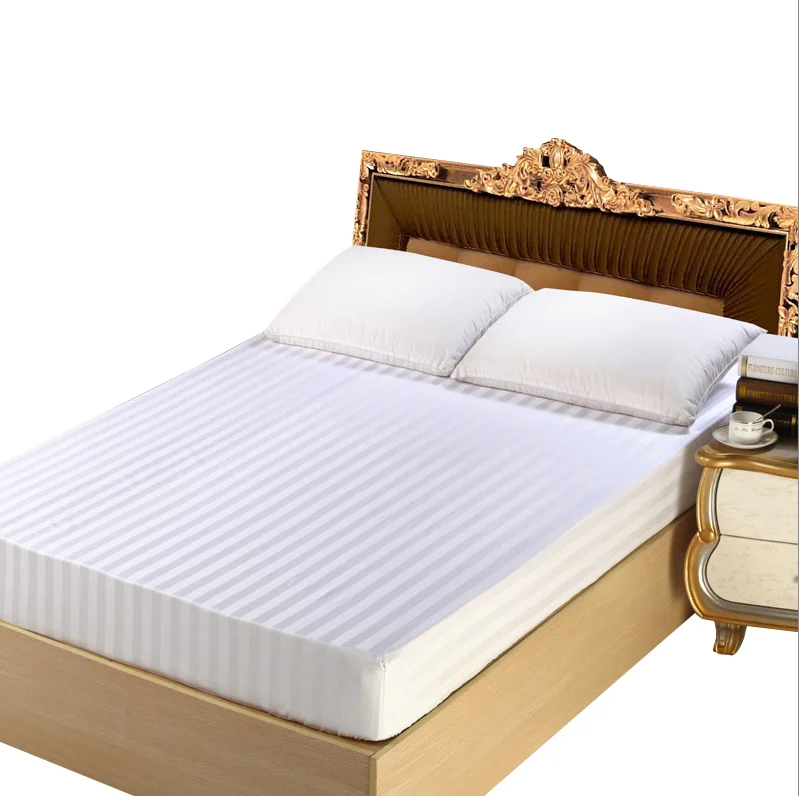 Wholesale bed linen manufacturer T200 T250 white hotel bed sheets