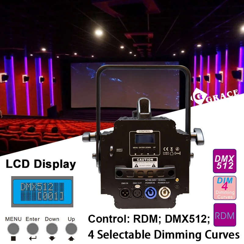 Igracelite LED Profile Spot Light Zoom LED Leko Spot 200W Ellipsoidal Light 200 Spot For Tv Show Theater Stage