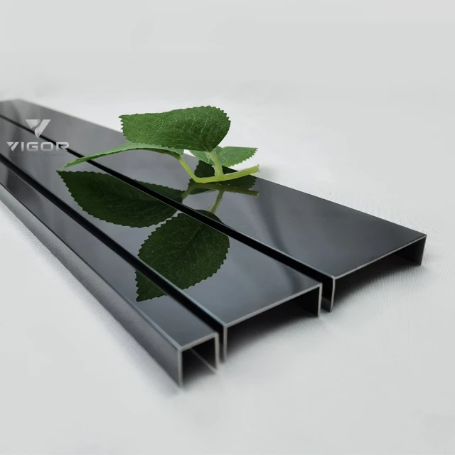 
Stainless steel decorative metal strips for furniture gold metal edge trim for cabinet black wall strip 