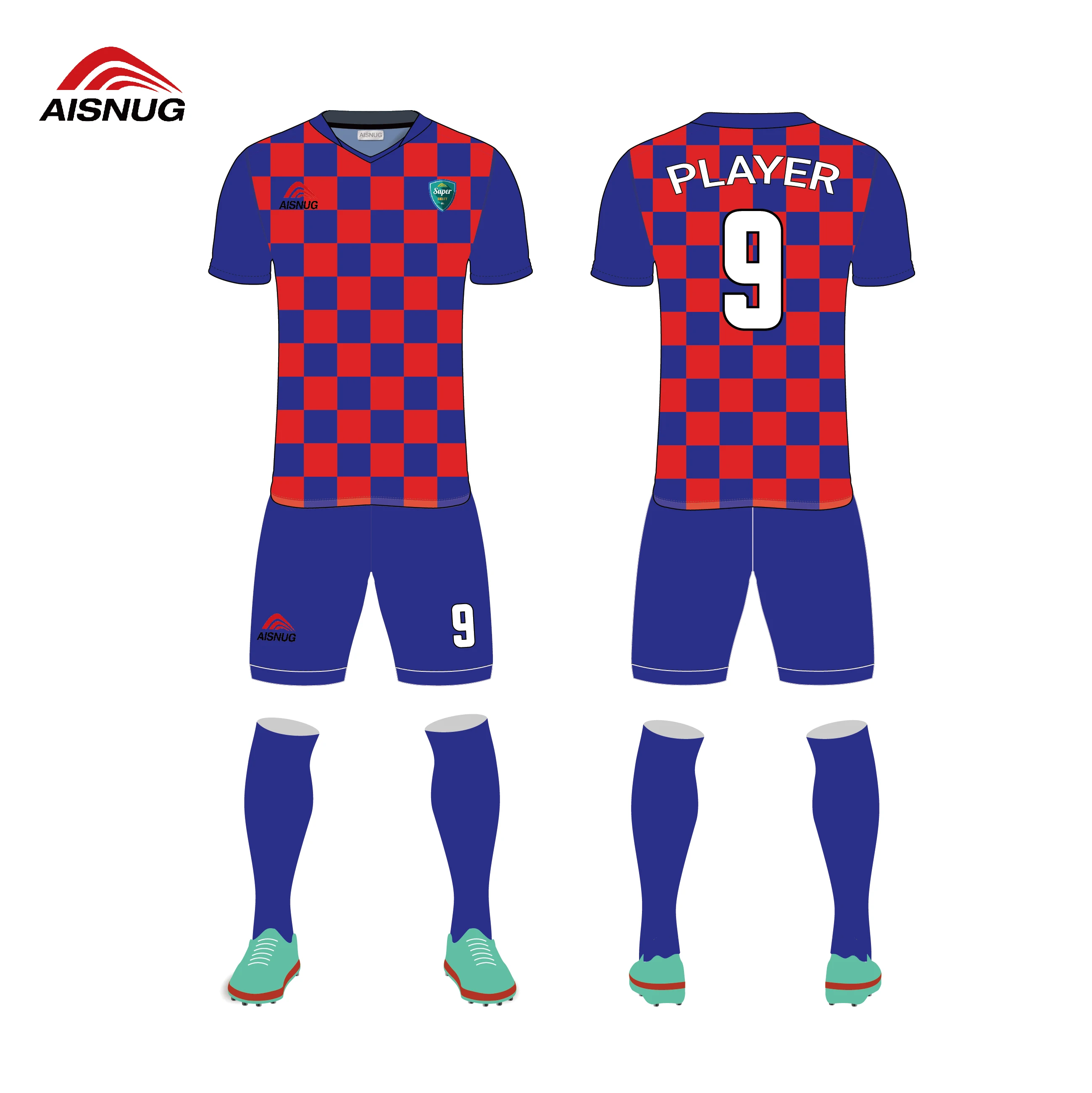 Custom Made Dye Sublimation Dry Fit Polyester green sublimated soccer uniform