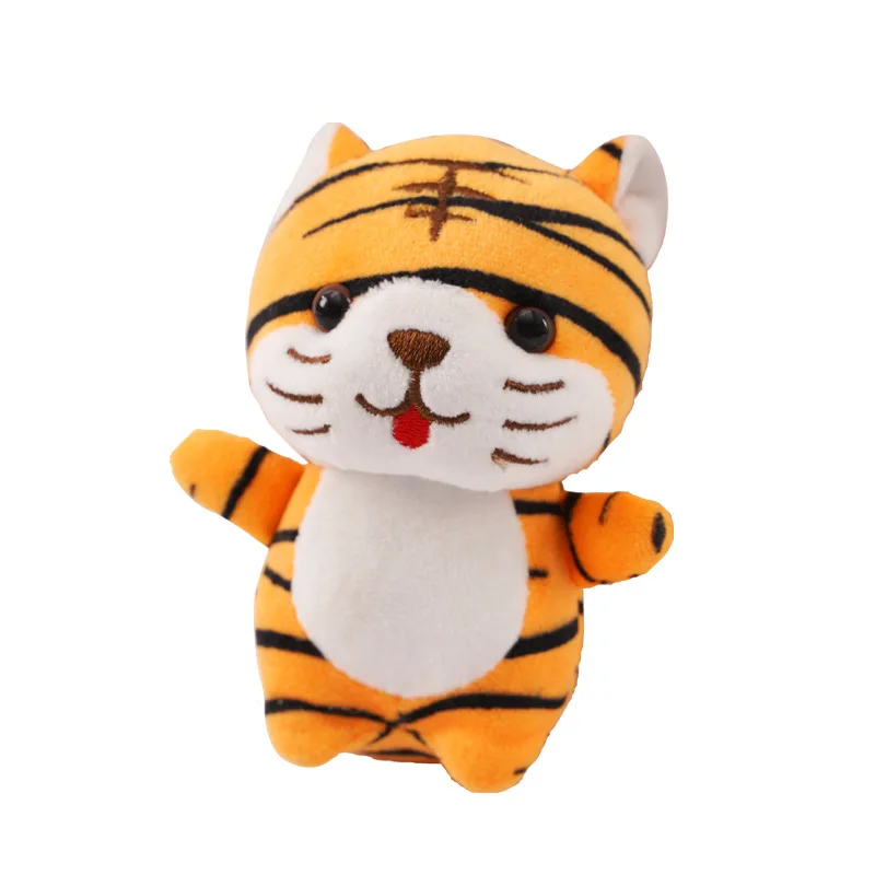 12cm Cute Tiger Plush Keychain Pendant Toy Bag Decoration Rag Dolls Little Gift for Children Friends Stuffed Animal Plush Toys