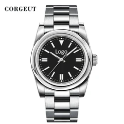 Corgeut Custom LOGO RLX Oysters Perpetual 39mm Watch Luminous Genuine Sapphire Glass NH35 Miyota Automatic Men Mechanical Watch