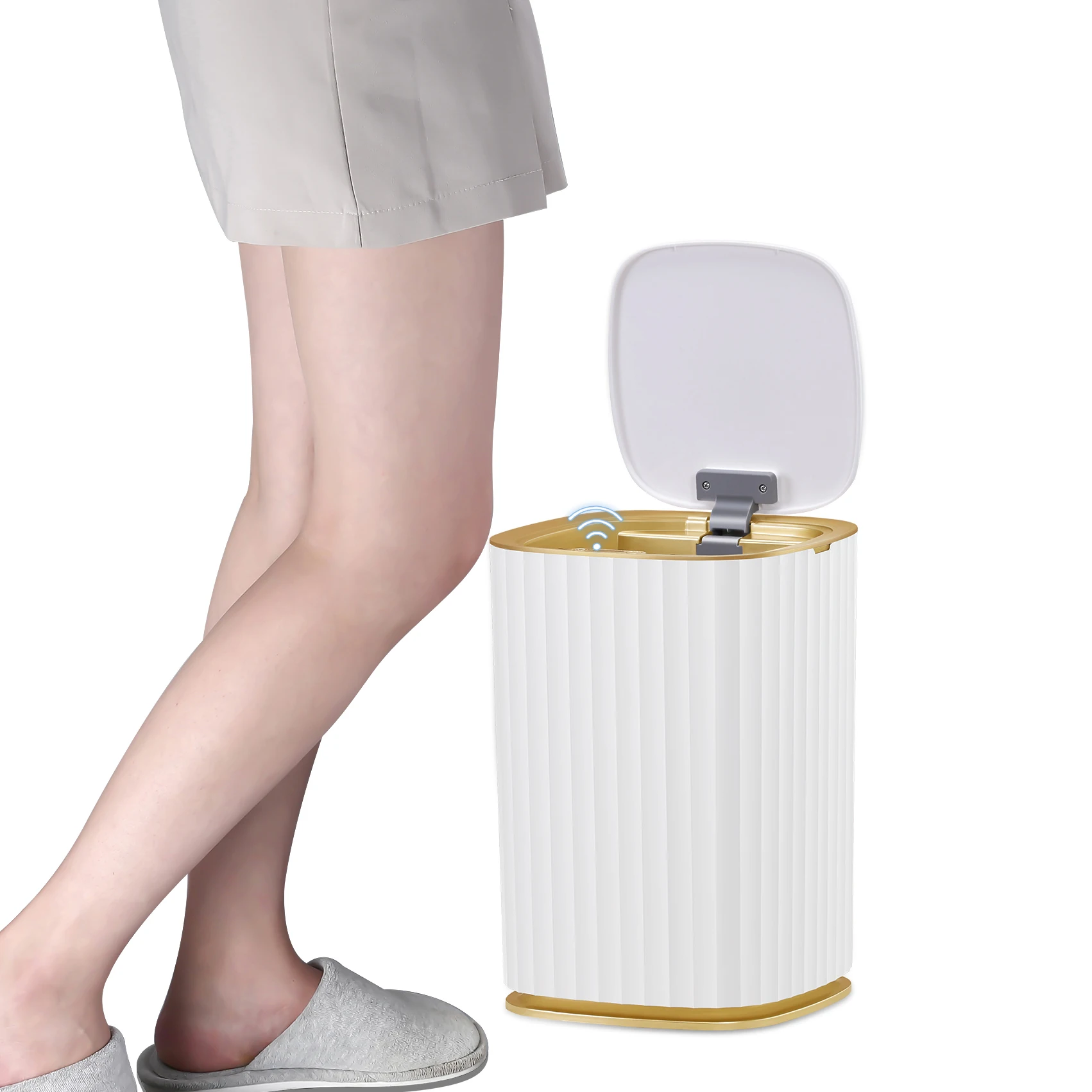 Best-Selling 15L ABS Plastic Compression Kitchen Sensor Trash Can Smart Indoor/Outdoor/Bedroom High Quality Factory Price