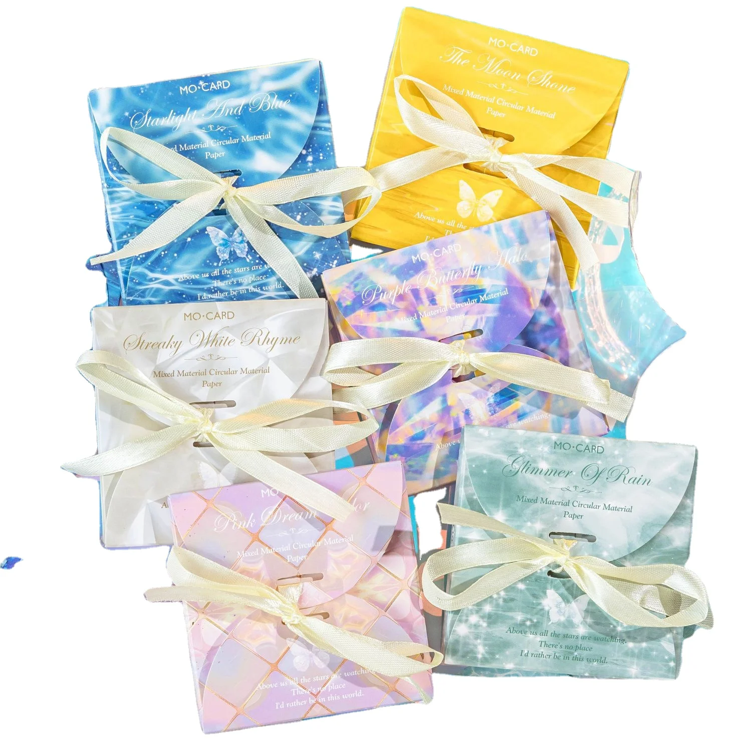 25 Sheets/pack Box Material Paper Between the Stars Series Glitter Film Flow Handbook Decorative