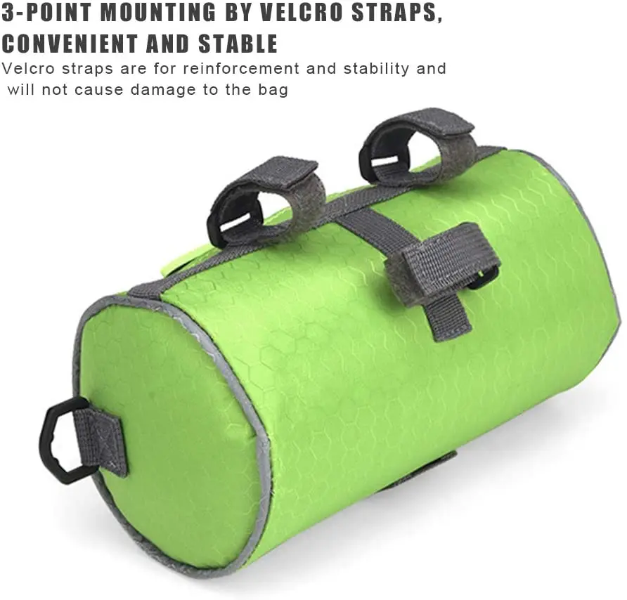 Bike Handlebar Bag Waterproof Bike Bucket Bag with Touch Screen Bicycle Front Storage Bag Large Capacity