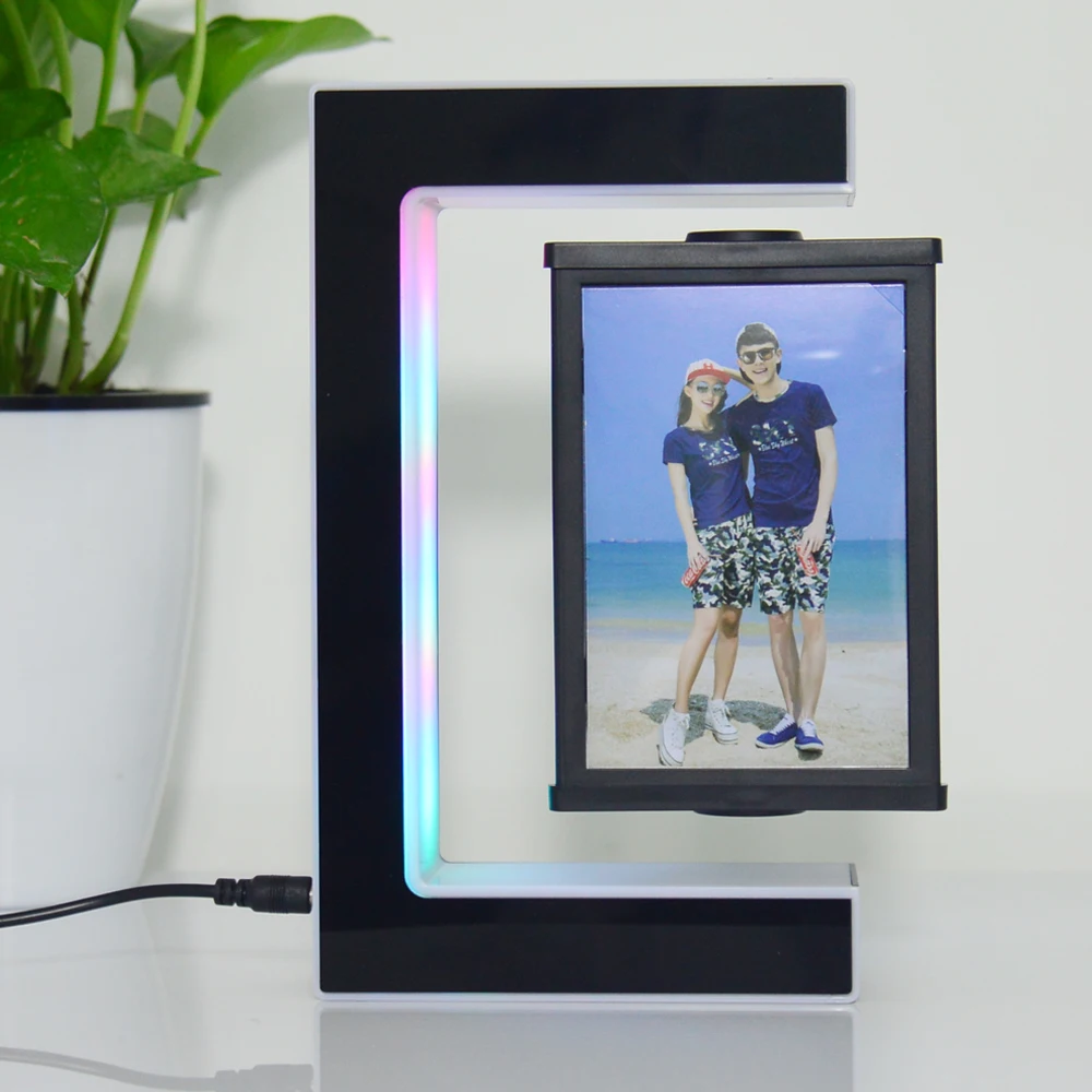 2023 New Design Double Sided Floating&Rotating Acrylic Floating Magnetic Levitation Photo Frame for Halloween
