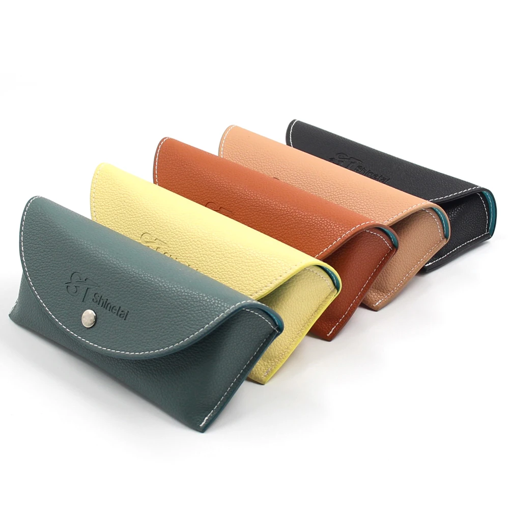 Vegan Leather Sunglasses Cases Soft Leather Case For Women Sunglasses Storage Case With Own Logo