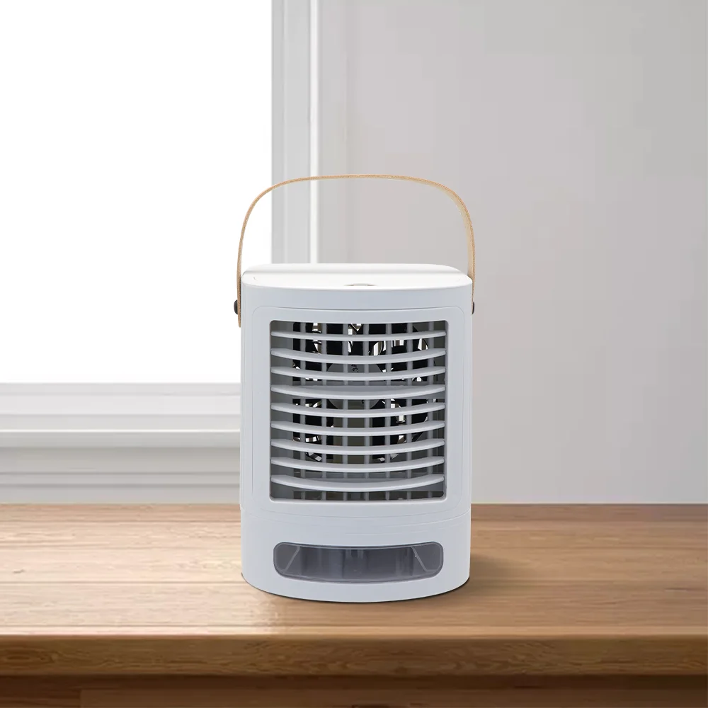 Новый комнатный перезаряжаемый маленький вентилятор для кондиционера, охлаждающий вентилятор для настольного компьютера с водяным туманом, портативный персональный мини-охладитель воздуха типа C
