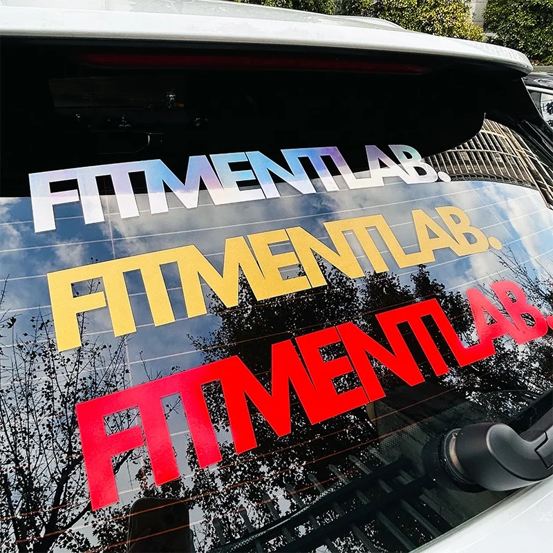 Custom Logo Printing Vinyl Lettering Self Adhesive Car Windshield Window Stickers Waterproof PVC Car Stickers With Transfer Film