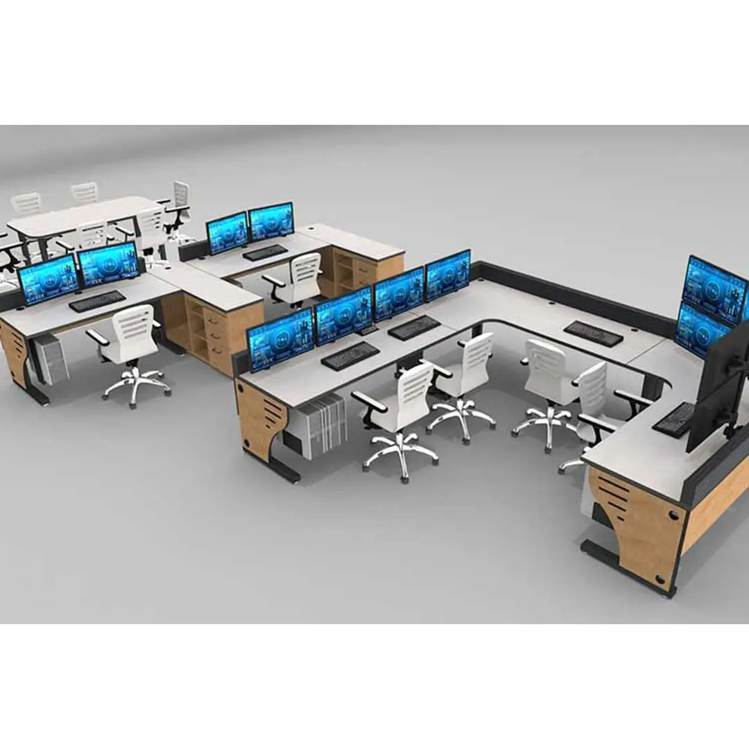 Custom Solutions Control Room Console Desk: Ideal Furniture for Security Monitoring and Broadcast Operations