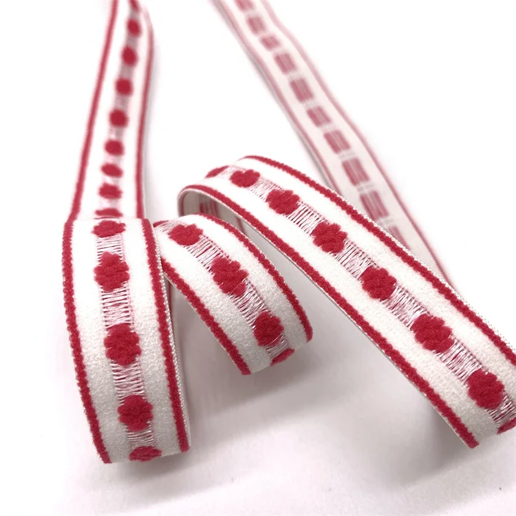 Factory direct sales custom woven tape jacquard bra straps Nylon elastic band
