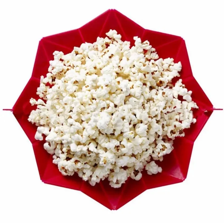 wholesale kitchen tools foldable microwave oven silicone popcorn makers machine bucket bowl