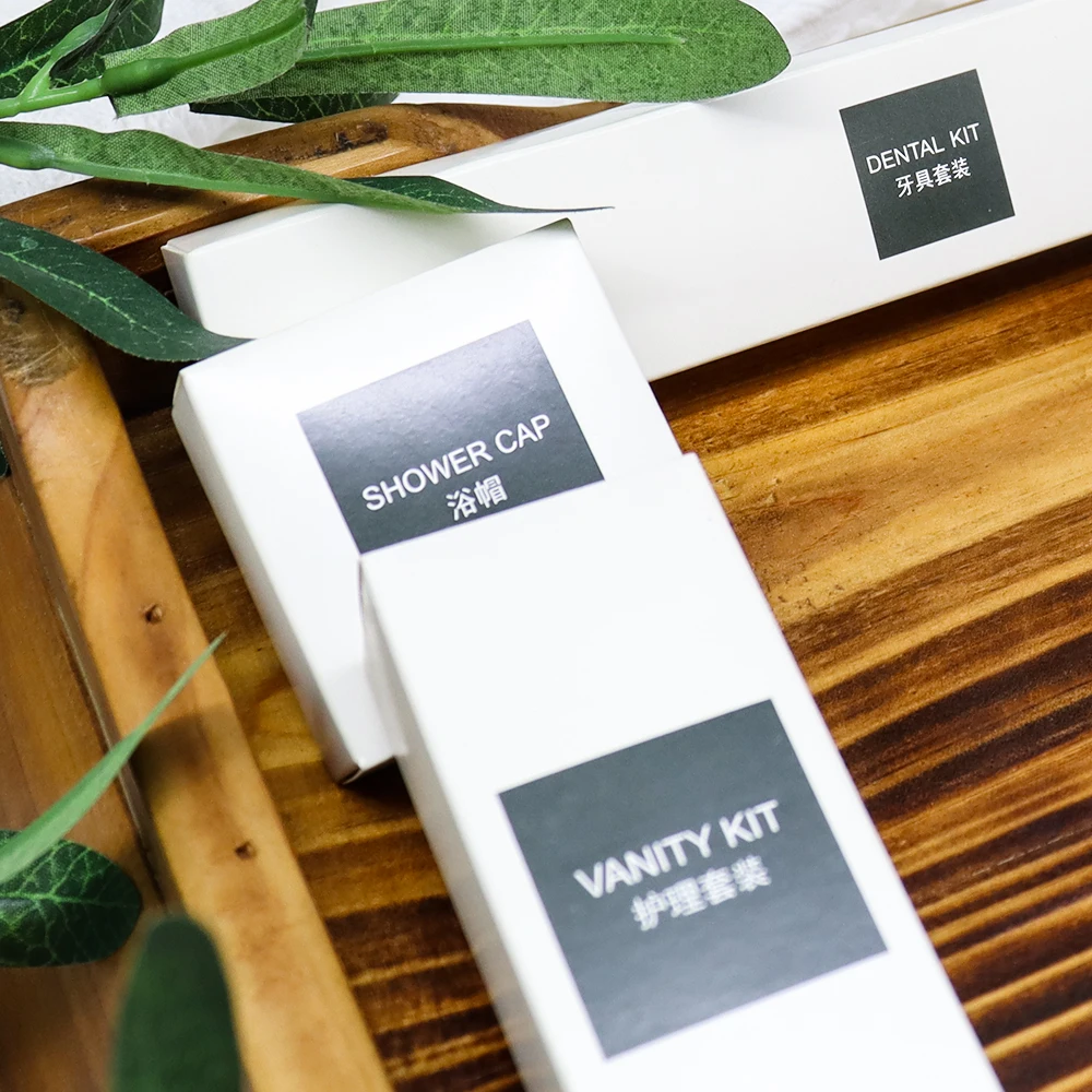 OEM Deluxe Selecting Item Toiletries Kit with Ecoway and Well-design Carton For Luxury Hotel Supplies