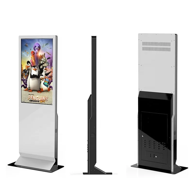 43 Inch Lcd Media Player Floor Standing Menu Boards Advertising Display Touch Screen Digital information Kiosk