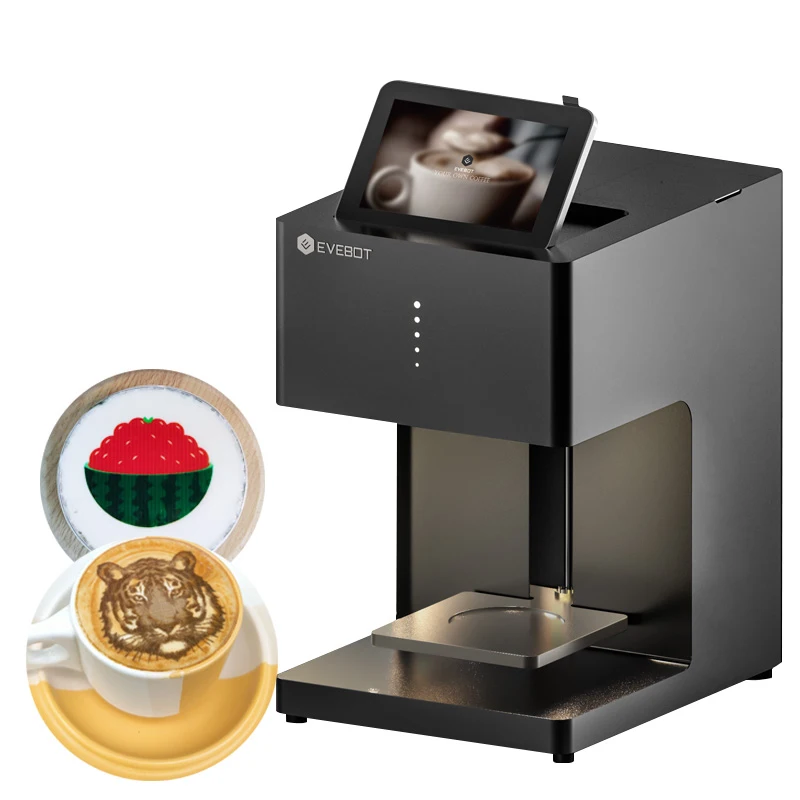 EVEBOT EB-FC1 Cake Printer Food Chocolate Printing Machine Full Color Selfie Coffee Printer Edible Printer Coffee Foam Printing