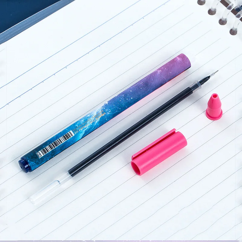 School writing office supplies 12 constellation gel pen 0.5mm starry sky black ink pen
