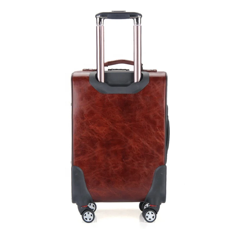 New Model Fashion designer pu luggage wholesale travel luggage trolley bag
