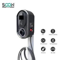 Wallbox двунаправленная 16Apm 3 фазы 11 кВт электрическая Автомобильная электростанция с зарядным штекером типа 2