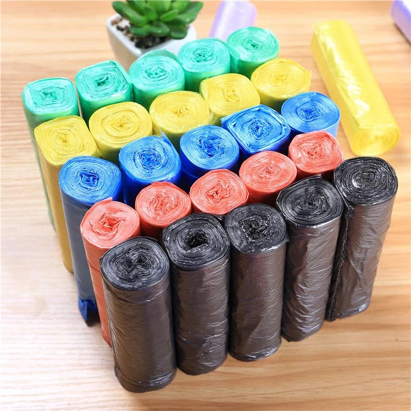 50PCS Trash Bag Leak-proof Heavy Duty Garbage Can Liner Rubbish Bag for Kitchen