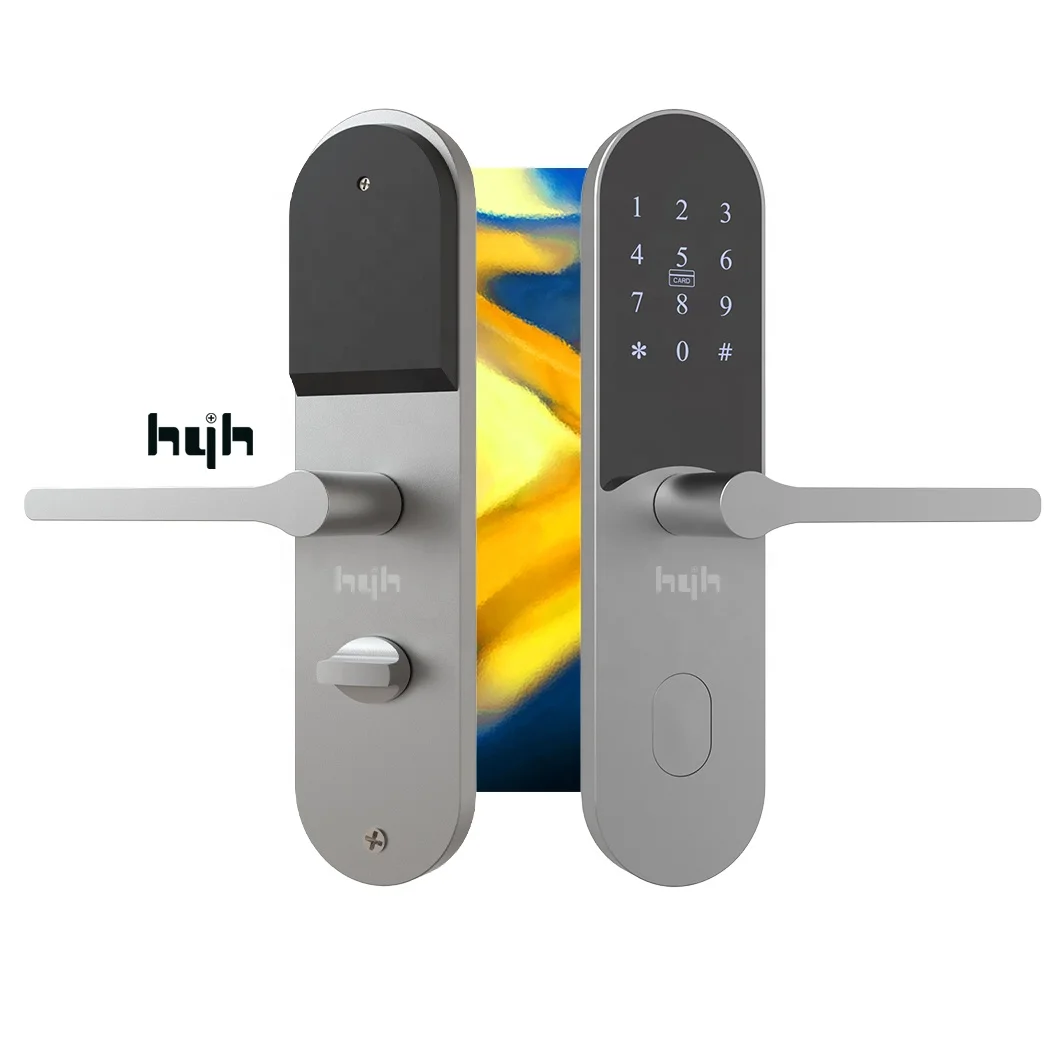 Guangdong-hyh stainless Steel Quality Digital Outdoor Electronic Security Apartment Smart Door Handle Lock With TTLock App