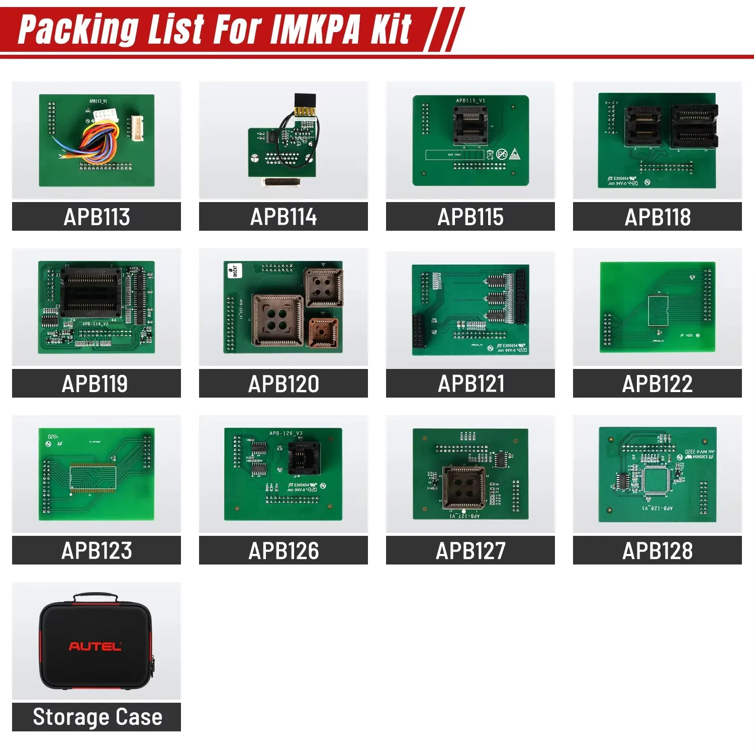 Autel IMKPA Key Programming Accessory, Programming Adapters Kit for IM508, IM608, Enhanced IMMO & Key Programming Function
