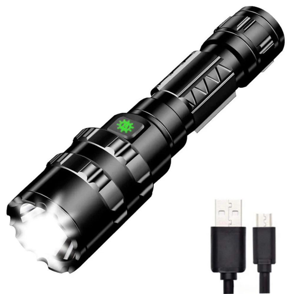 High Power XML L2 USB Rechargeable Torch light Waterproof Led Tactical Powerful Flashlight For Outdoor Camping Biking Walking